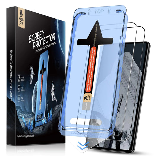 MAGIC JOHN 2 Pack for Google Pixel 8 Pro Tempered Glass Screen Protector Auto Dust-Elimination Bubble Free HD Clear Easy Installation